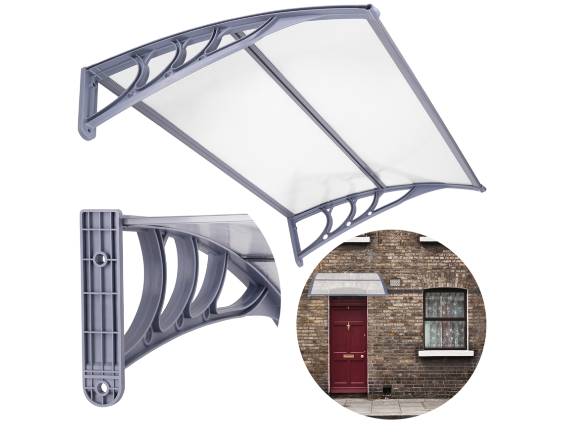 Toldo para Puerta de Entrada, Techado, Cubierta para la lluvia de 80x120cm SPRINGOS
