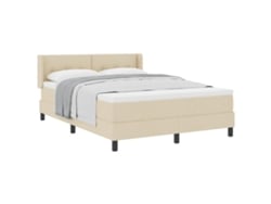 Maison Exclusive - Cama Tipo Box Spring Con Cabecera Crema 200 X 160 Cm Tela