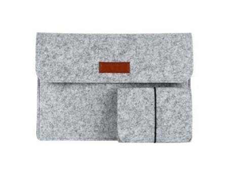 Bolsa de fieltro para computadora portátil de oficina (gris claro, 14)