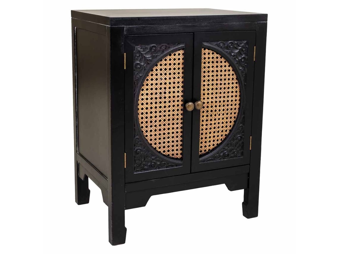 Mesita de Noche WANDERLUST DECO (Mdf - Negro - 50 x 36 x 65 cm)