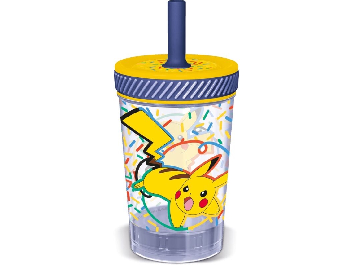 Vaso Antivuelco Con Pajita Pokémon 370 Ml B.active
