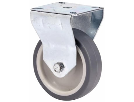 Rueda fija 401-100-2 poliamix-goma gris eje liso ALEX