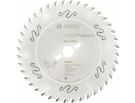 Disco de Sierra Circular BOSCH Top Precisión Best para Madera 250x30x3.2 mm - 40