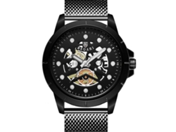 Reloj De Cuarzo Moda Pulsera De Acero Inoxidable Malla (negro)