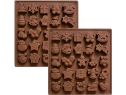 Molde Silicone 25 Cavidades Antiadherente Para Chocolates Y Dulces Navidad