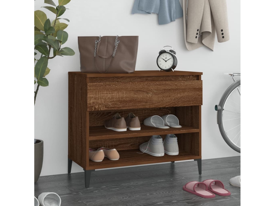 Zapatero Organizador 70X36X60 Cm Derivados de Madera Roble Ahumado