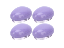 4 Cepillos Para El Cabello Con Forma De Huevo Y Cerdas De Paja De Trigo Para Desenredar Cabello Largo, Grueso Y Rizado.