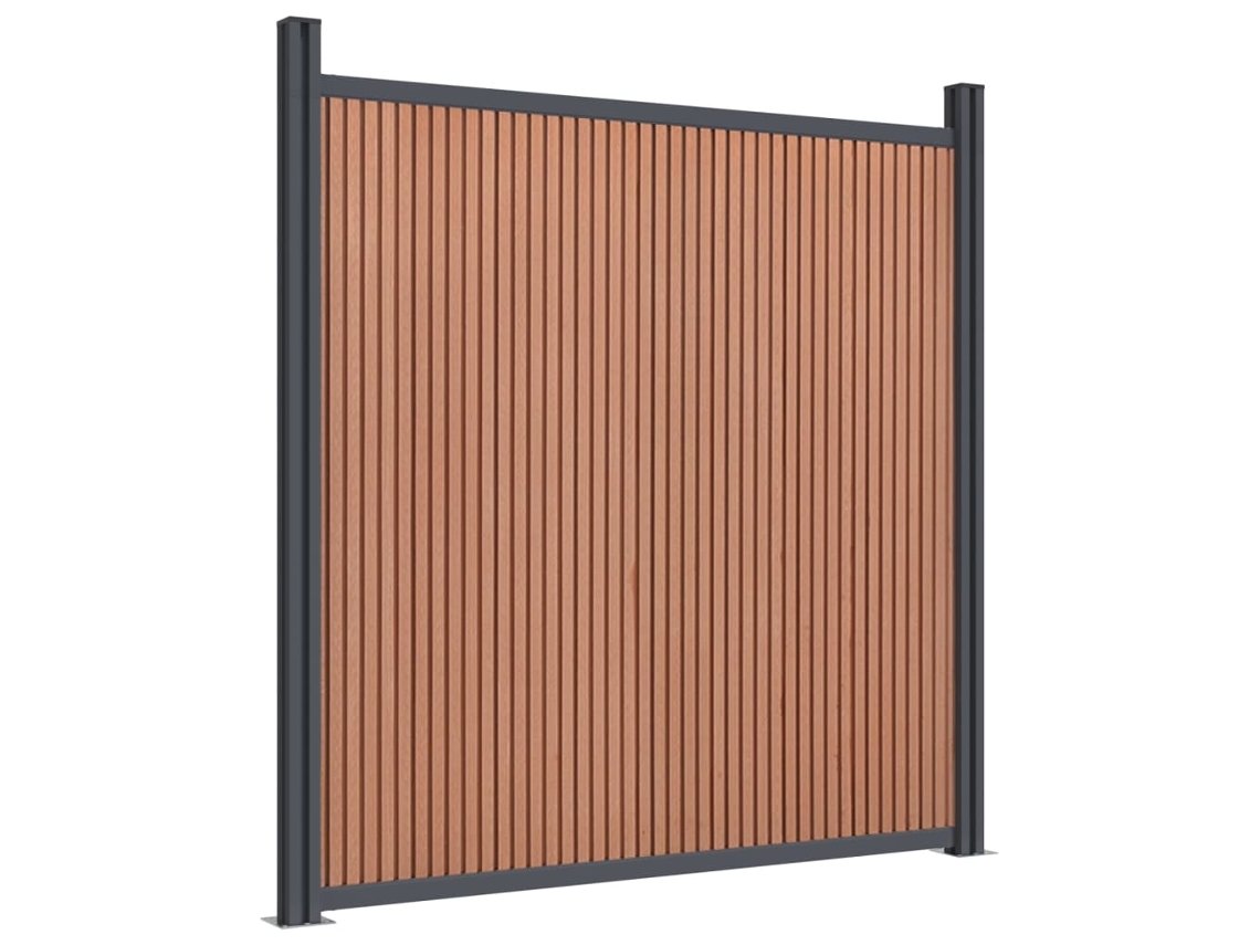 Panel De La Valla VIDAXL Marrón WPC (180x186 cm)