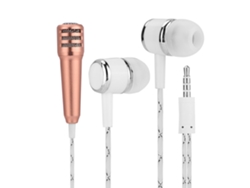 Micrófono Cableado Mini De 3.5 Mm Con Auriculares Para Grabación De Canto En Teléfonos