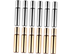 Conjunto De 12 Frascos Roll-on Uv Recarregáveis Para Perfumes E Óleos Essenciais, Nos Núcleos Prata E Dourada.