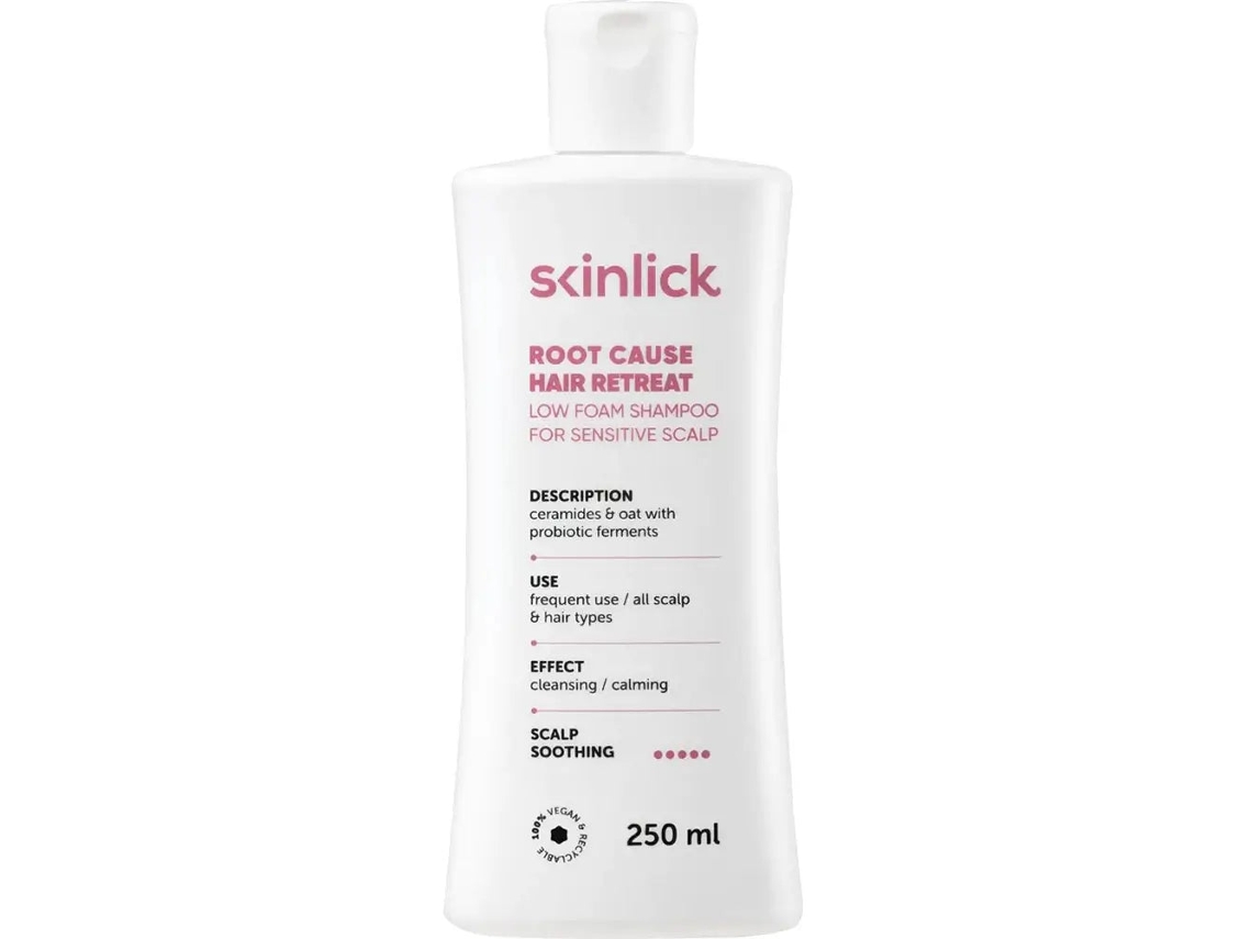 Skinlick Root Cause Hair Retreat Shampoo Para Fortalecimiento Y Cuidado Del Cuero Cabelludo.