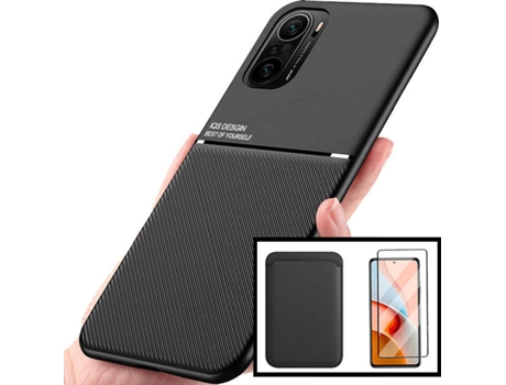 Kit Carcasa y Protector Cristal 5D Xiaomi Poco F3 PHONECARE Magnetic Lux Negro