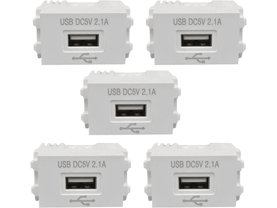 5 Módulos Usb Para Panel De Carga De Teléfonos Móviles Con Enchufe De 220 V