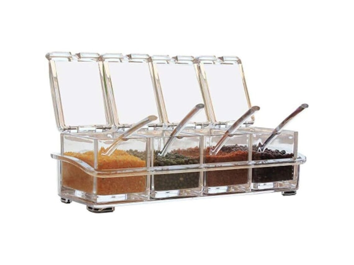 Caja Especias Acrílico 4pcs Cocina
