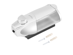 Dispensador Manual De Jabón De Pared Para Baño, Ducha Y Champú, Abs, 300 Ml, Plateado.