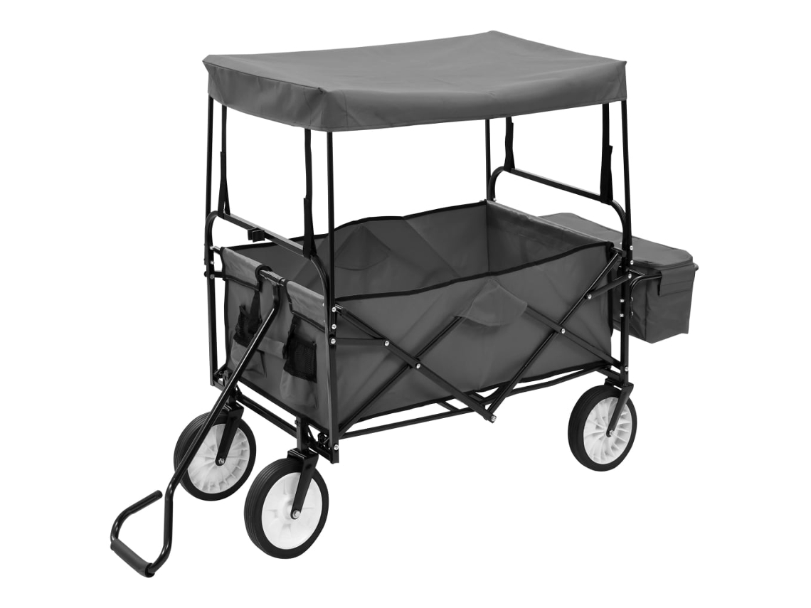 Carretilla plegable con capota de acero gris EXCLUSIVA DE LA CASA
