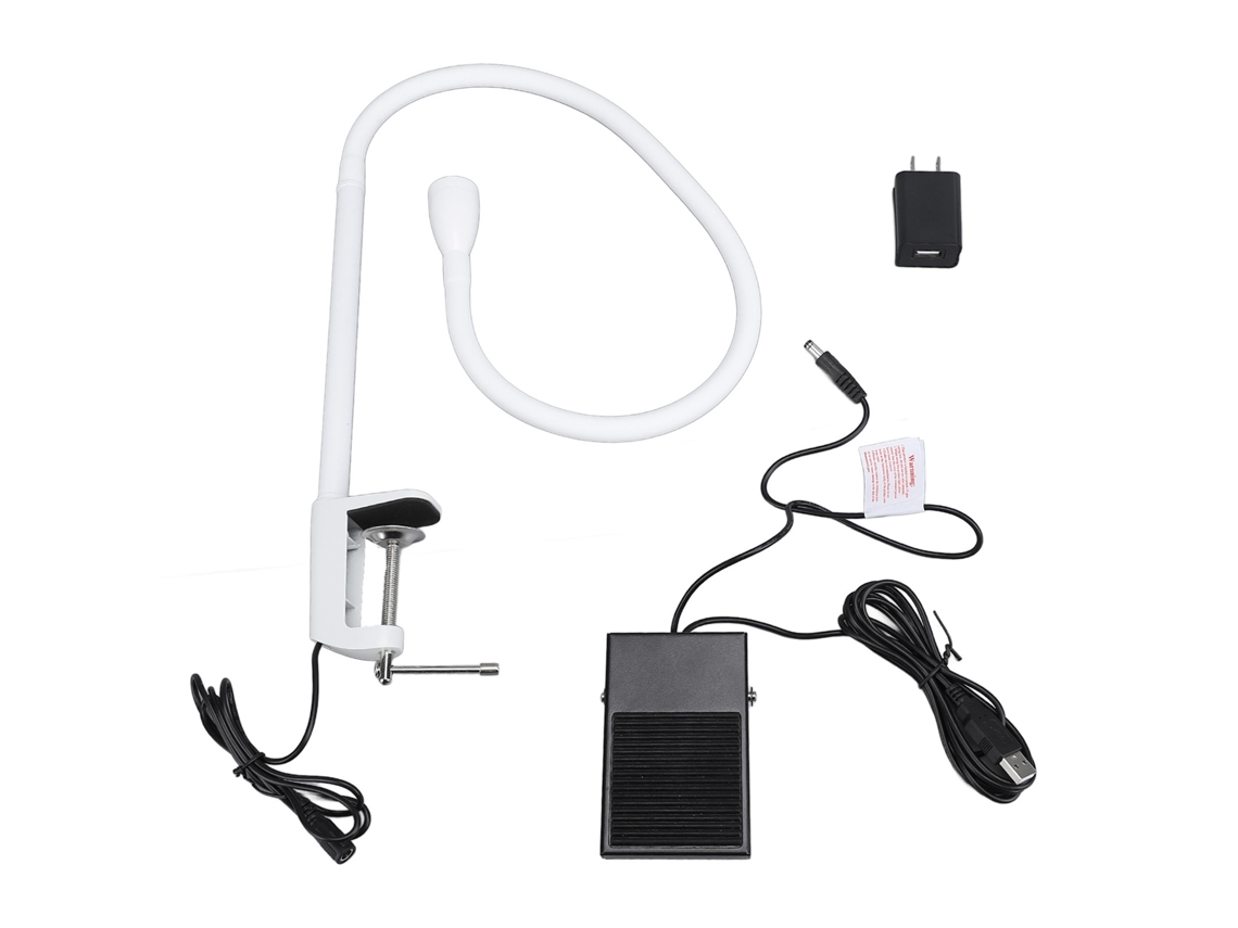 Rebe-lámpara Uv Led De 5w Para Extensiones De Pestañas Con Pedal Pie Y Brazos Flexibles, Clip Y Clamp, Cura Rápido 3s, 100-240v, Plug Ee.uu.