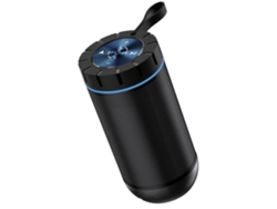Altavoz Bluetooth inalámbrico Chennnls IPX4 HD con sonido envolvente de 360°, emparejamiento dual, reproducción de 24 horas, color negro