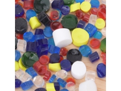 Kit de Vidro Millefiori para Fusão Térmica com Esmalte Colorido Misto 100g