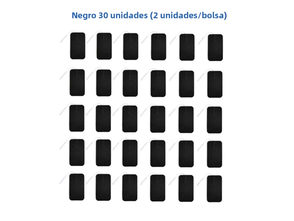 (negro, 30 Piezas, 5x9cm) Parches De Electrodos No Tejidos, 5x9cm, Con Conector De 2mm