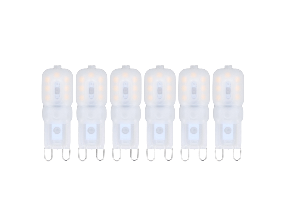 2026-6 Piezas Bombillas Led G9 Regulables 3w Ahorro Energía 360 Grados Luz Blanca Cálida 220-240v Para Lámparas De Techo Y Colgantes