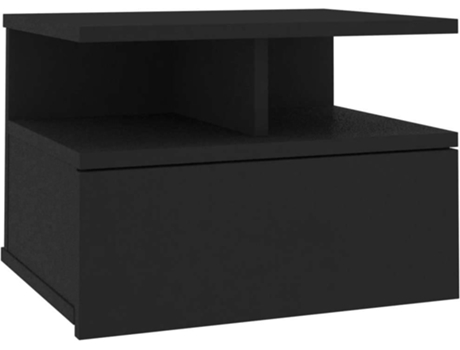 Mesita de noche flotante VIDAXL Negro Madera contrachapada (40x31x27 cm)
