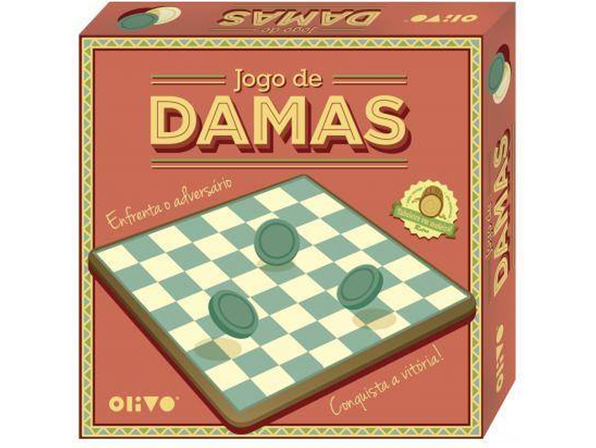 Juego de Damas OLIVO Tablero Madera (Edad Mínima: 8)