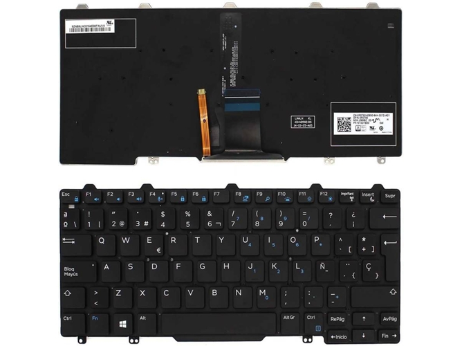 Teclado Retroiluminado para Portátil Dell Latitude E7250 en Español