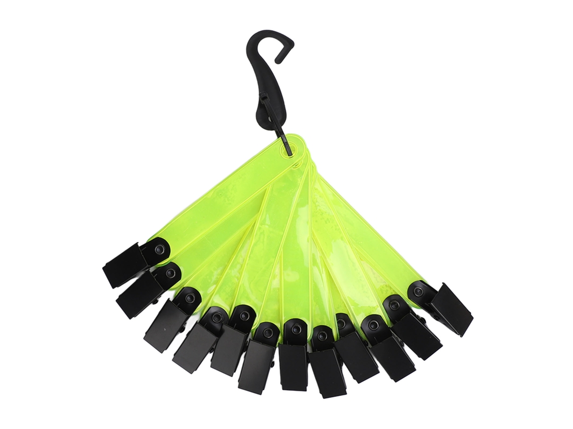 Vlrla-12 Piezas Marcadores De Sendero De Alta Visibilidad Con Clip Reflectantes Para Senderismo Caza Exterior Amarillo