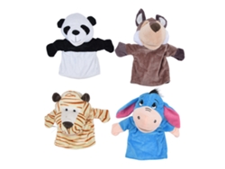 Ats-set De 4 Marionetas De Mano Animales Con Boca Móvil Juguete Interactivo Niños Juguete De Mano Animal