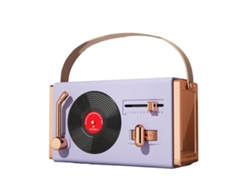 Altavoz Bluetooth Csyy Bfq 07, sonido Hi-Fi retro, morado