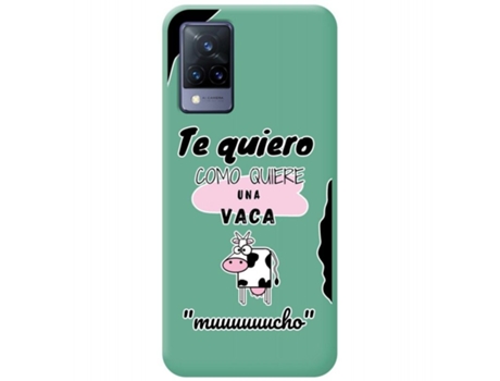 Carcasa Vivo V21 5G TUMUNDOSMARTPHONE Silicona Líquida Dibujos Verde