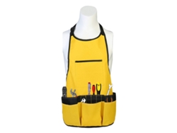 Delantal de trabajo unisex con 14 bolsillos, tejido Oxford resistente, para aficionados al bricolaje.