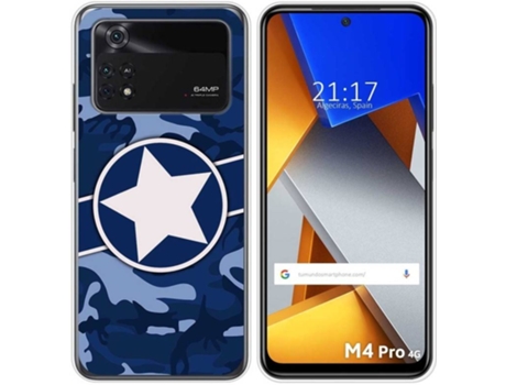 Carcasa para Xiaomi Poco M4 Pro 4G TUMUNDOSMARTPHONE Dibujos Camuflaje 03 Multicolor