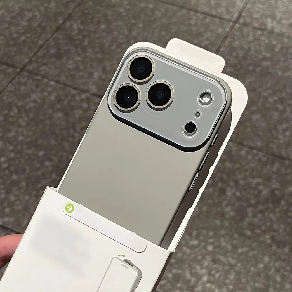 (iphone 13 Pro Gris) Funda De Cristal Para Cámara De Iphone, Cubierta Trasera A Prueba De Golpes.
