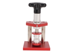 Herramienta Compacta Y Portátil De Color Rojo Para Prensar Cajas De Relojes, Con Fácil Manejo Para Reparaciones Profesionales.