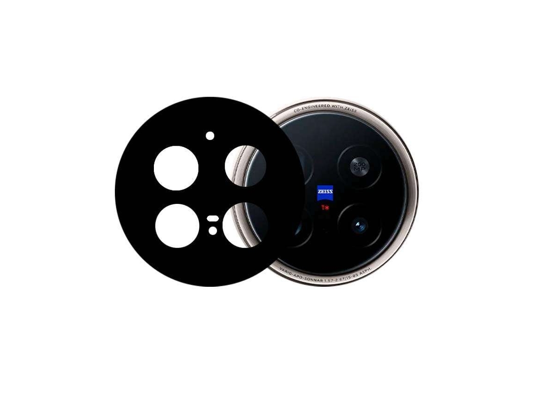 Protector Cámara Metalizado Negro Para Vivo X200 Pro