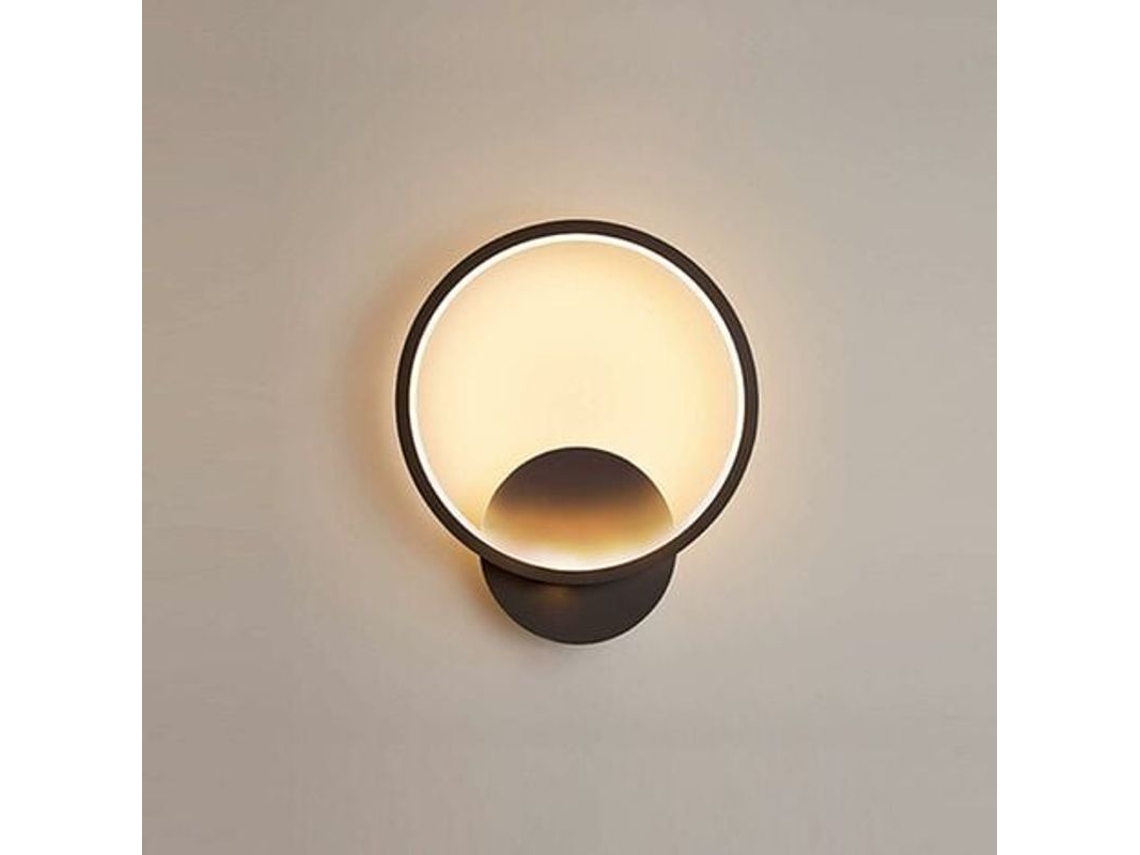 Lâmpada De Parede Interna Led 14w Preto Luz Quente Moderna Quarto Sala De Estar Escadas Corredores Ca 220v