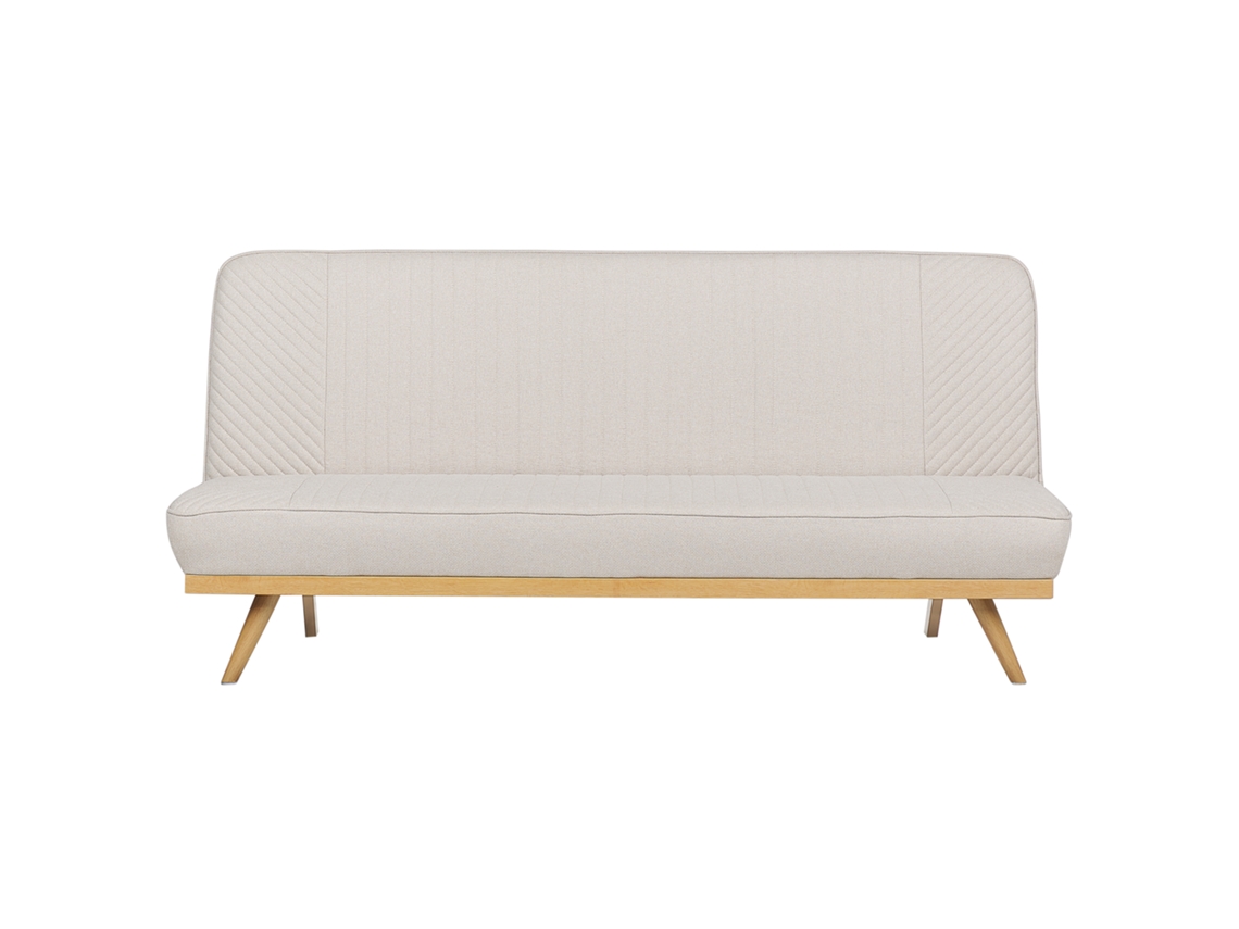 Sofá cama BELIANI Kalfafell de Poliéster Beige 192x73x91