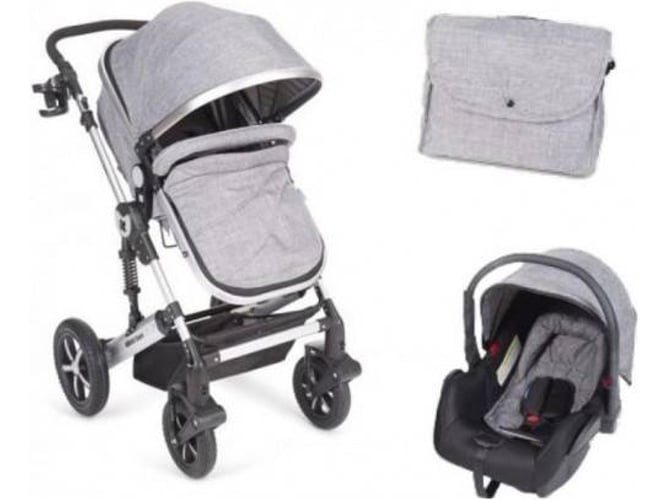 Carrito de Bebé Trio KIKKA BOO 1 Transformable Dark Gris