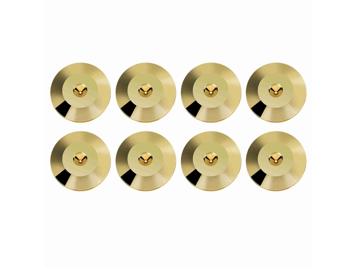 8 Almohadillas Universales De Aislamiento Para Altavoces De Cobre De 25x4 Mm, Color Dorado.