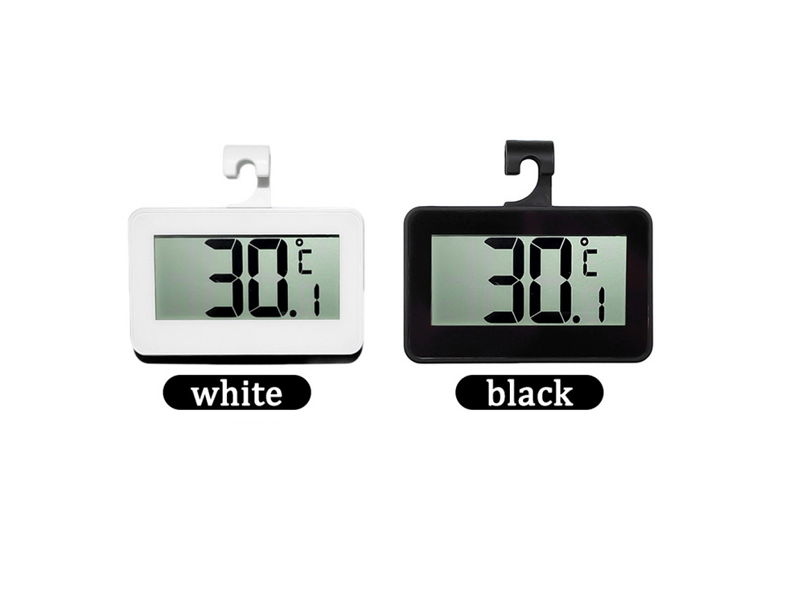 2026-termómetro Digital Lcd Para Nevera Y Congelador Con Base Ajustable, Imán Y Alerta De Escorrentía Para Uso Doméstico