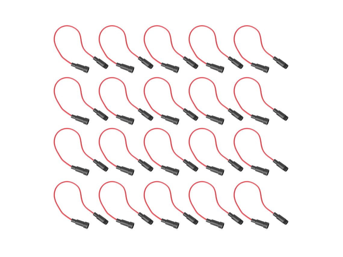 20 Portafusibles De Tornillo Con Cable De 22 Awg, 21 Cm, Para Múltiples Usos.