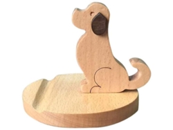 Soporte De Madera Con Forma De Perro Para Teléfono Móvil, Decorativo Y Portátil, Para Mesa.