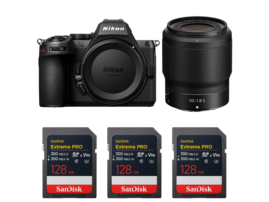 Nikon Z5 Ii + 50mm F/1.8 S + 3 Sandisk 128gb Extreme Pro Uhs-ii Sdxc + Ebook “20 Consejos Para Fotos Que Impactan”