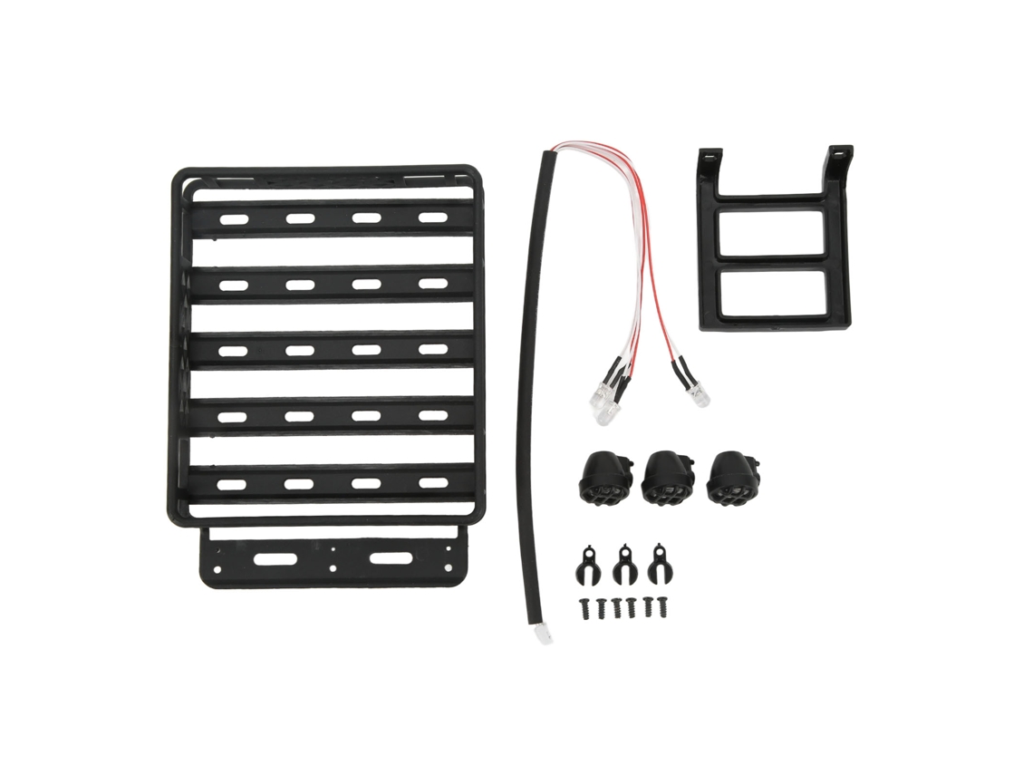 Soporte De Techo Con Luces Led Para Portaequipajes De Simulación De Coche Rc A Escala 1/14 - Accesorio Universal