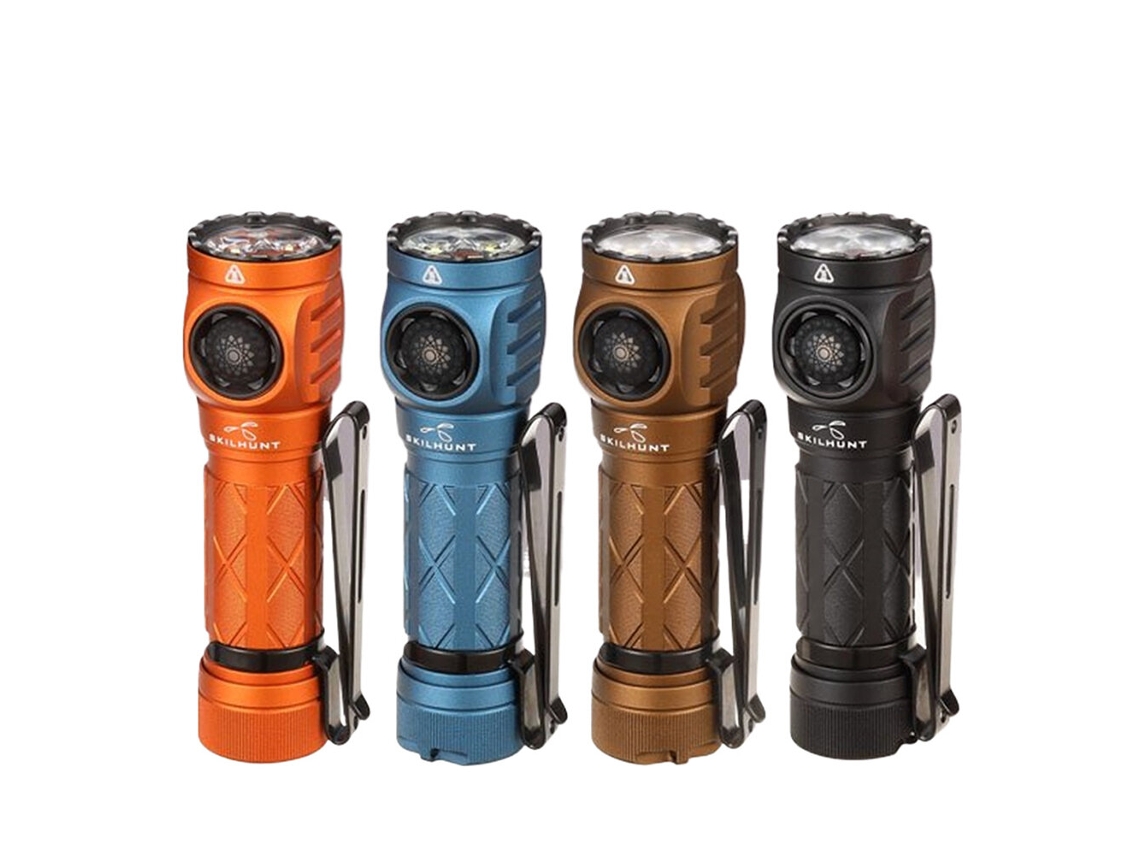 Linterna Edc Blue-skilhunt Ekste Ec150 Nichia Led De 1350 Lúmenes Con Batería Aa 14500, Recargable Por Usb-c.