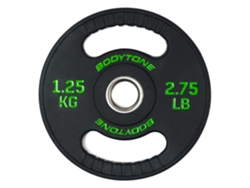 Disco de Musculación BODYTONE de Borracha de com Pega 1,25 kg