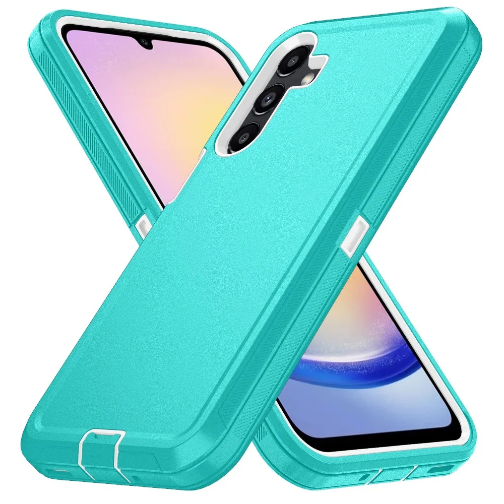 (azul, Galaxy A25 5g) Funda Protectora Para Teléfono Samsung Con Clip.