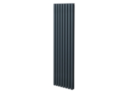 Radiador ovalado con columnas en gris antracita de 1800x480 mm en acero al carbono de 1,5 mm con alta emisión de calor y revestimiento.